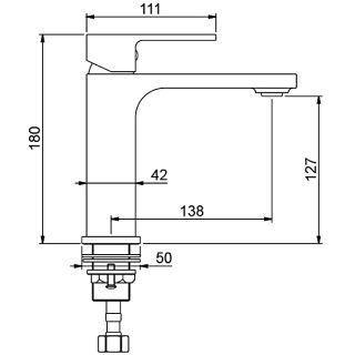 Смеситель для раковины Gappo G1083 хром